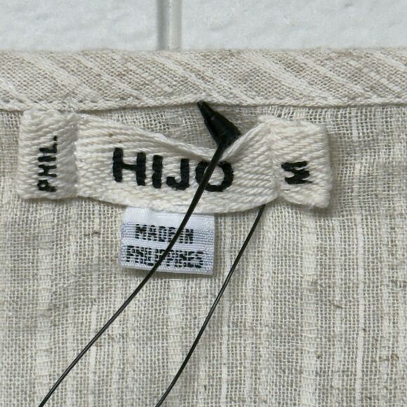 Hijo Casual Top Short Sleeves Made In Philippines Pocket Front Men M NWT - Picture 4 of 10